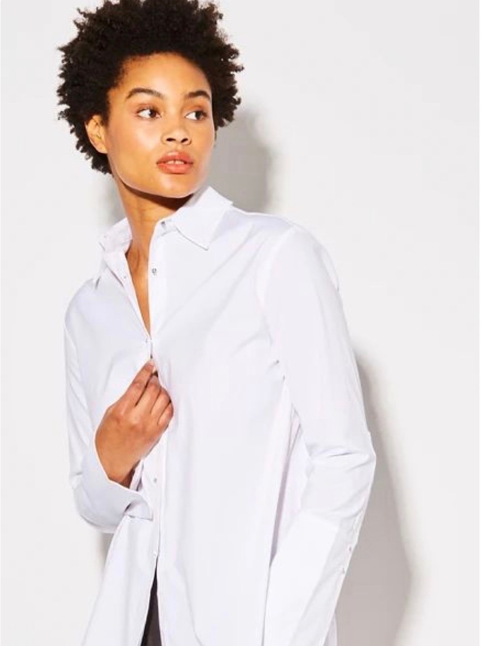 Misha Nonoo Husband Shirt Button Down Shirt Womens XS White Long Sleeve